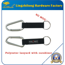 Hochwertige maßgeschneiderte Polyester-Lanyard mit Karabiner